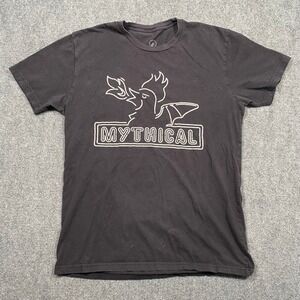 Mythical Graphic T Shirt Black Short Sleeve Crew Neck Men's Size Medium